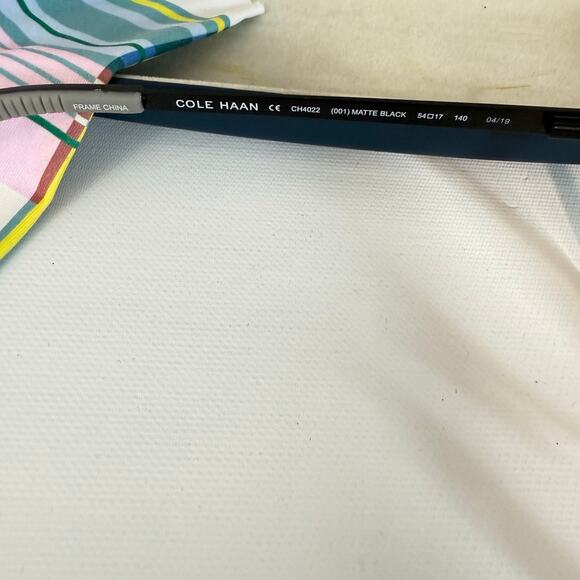 Cole Haan Black Metal Wire Frame Glasses w/ Case & Cleaning Cloth – Frames Only - Picture 7 of 7